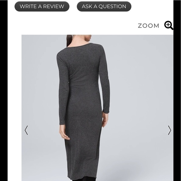 New - WHBM Cozy Midi Dress With Twisted Belt - Picture 3 of 5